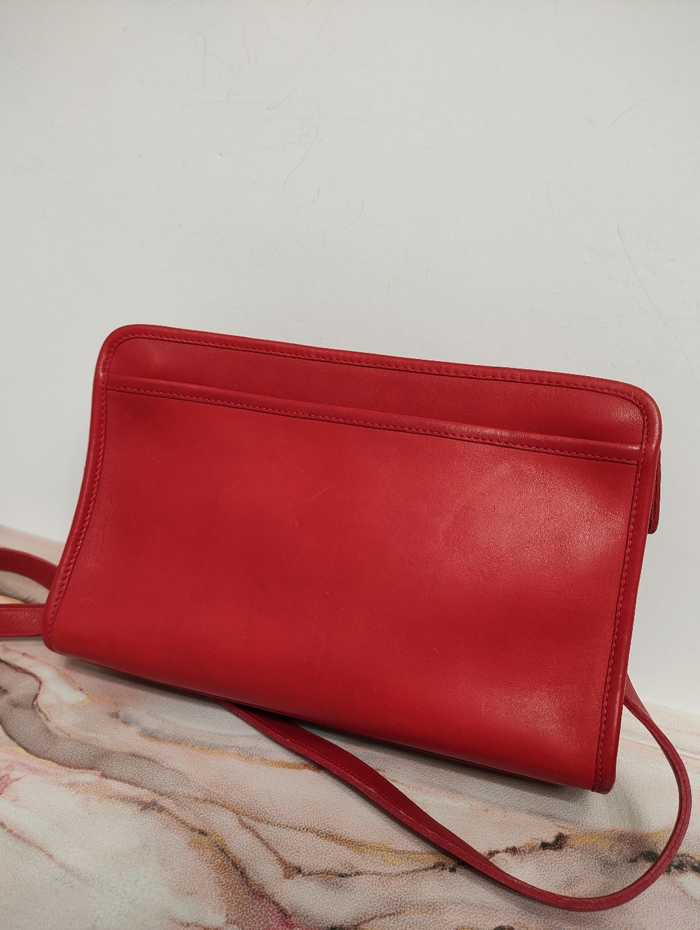 Vintage Coach 9820 Swagger Shoulder Bag Red Made in NYC
